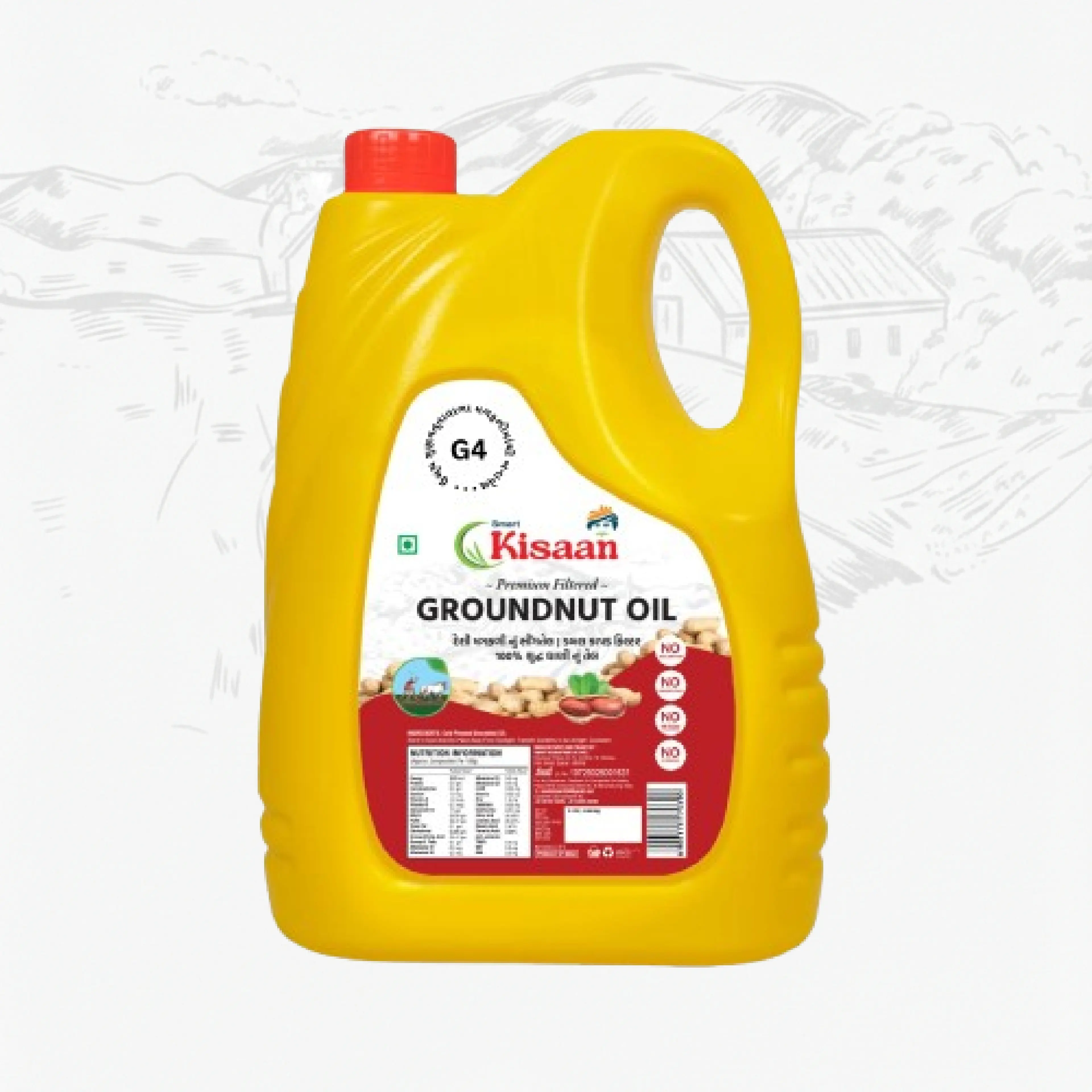 Smart Kisaan 5L Groundnut Oil (Girnar-4)
